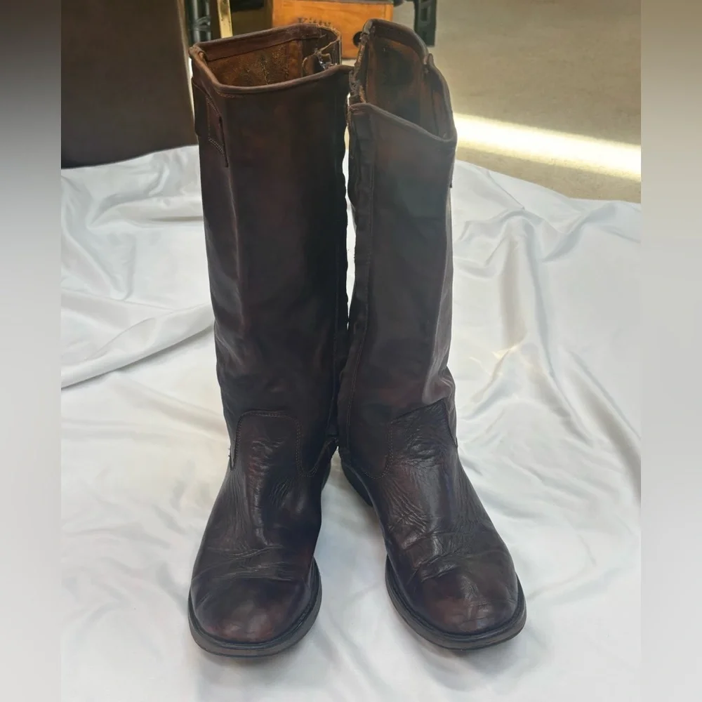 Bed Stu brown knee high boots size 9.5 leather tall - Picture 2 of 8